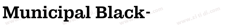 Municipal Black字体转换